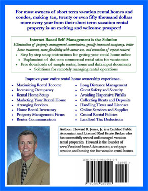 Making Money on Your Vacation Home Rental - Back Cover of Book